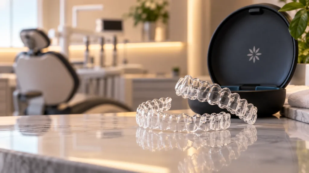 Alinhadores transparentes Invisalign para alinhamento dos dentes