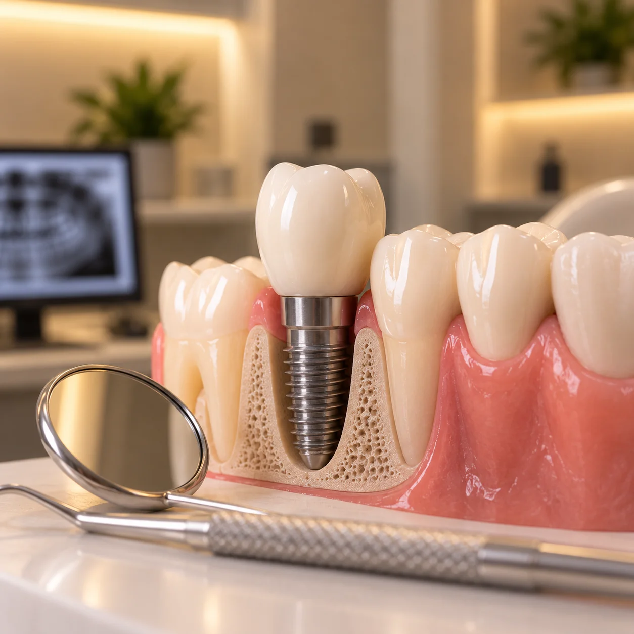 Implante dentário para reposição de dentes ausentes